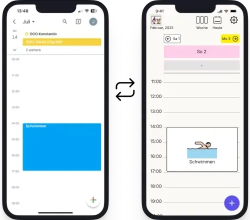 Calendar events synchronised with Independo Calendar.